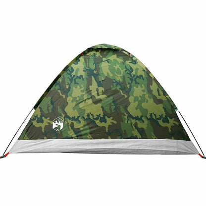 vidaXL Camping Tent Dome 2-Person Camouflage Waterproof - Green - 37949