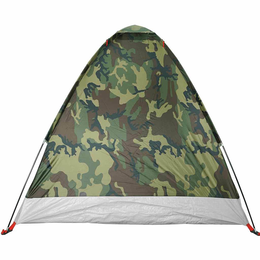 vidaXL Camping Tent Dome 2-Person Camouflage Waterproof - Green - 37949