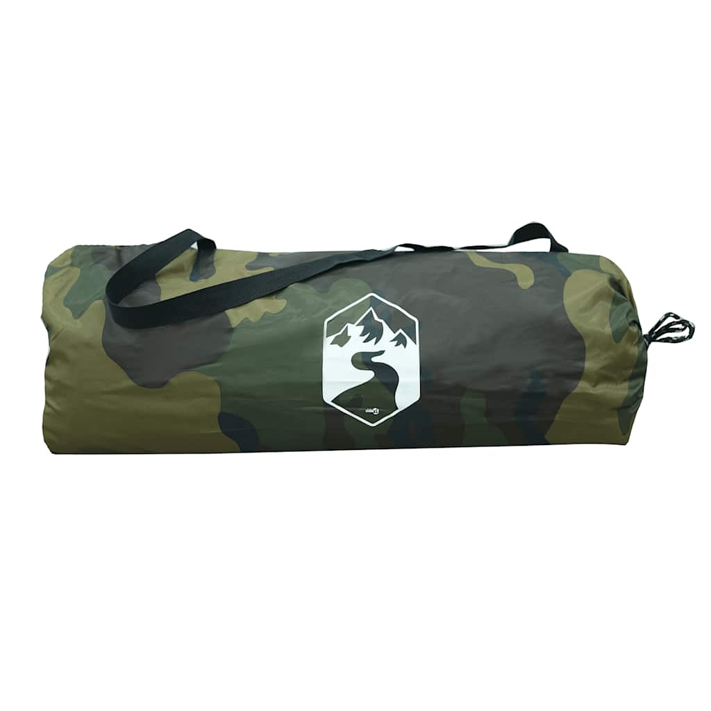 vidaXL Camping Tent Dome 2-Person Camouflage Waterproof - Green - 37949