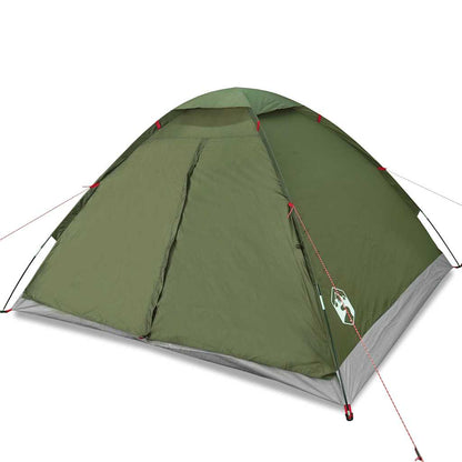 vidaXL Camping Tent Dome 4-Person Olive Green Waterproof - 37950