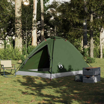 vidaXL Camping Tent Dome 4-Person Olive Green Waterproof - 37950