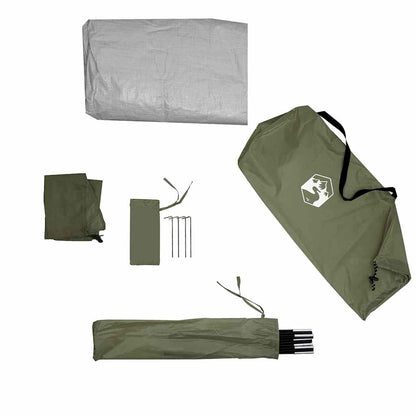 vidaXL Camping Tent Dome 4-Person Olive Green Waterproof - 37950