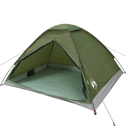 vidaXL Camping Tent Dome 4-Person Olive Green Waterproof - 37950