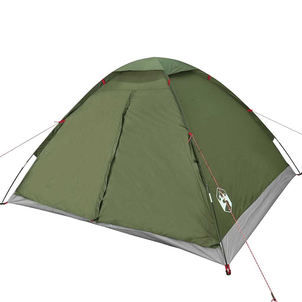 vidaXL Camping Tent Dome 4-Person Olive Green Waterproof - 37950