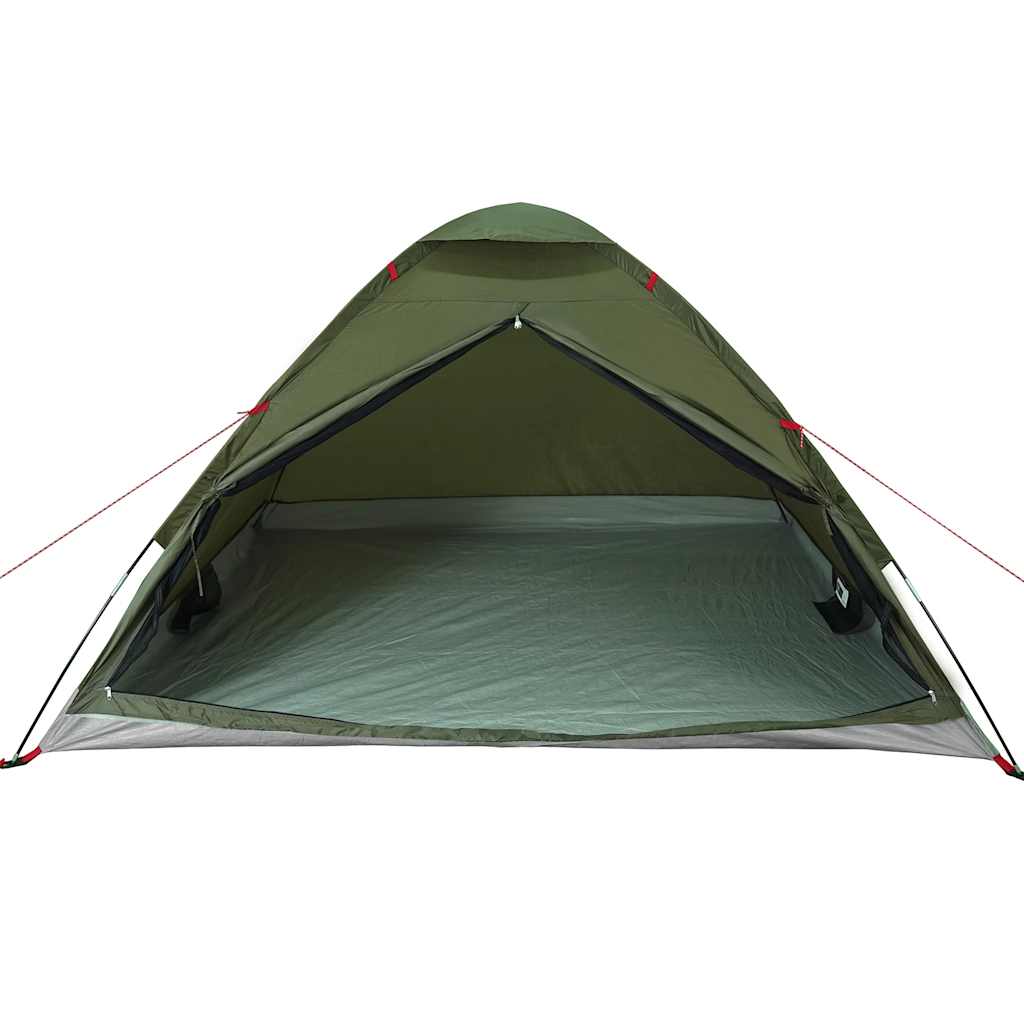 vidaXL Camping Tent Dome 4-Person Olive Green Waterproof - 37950