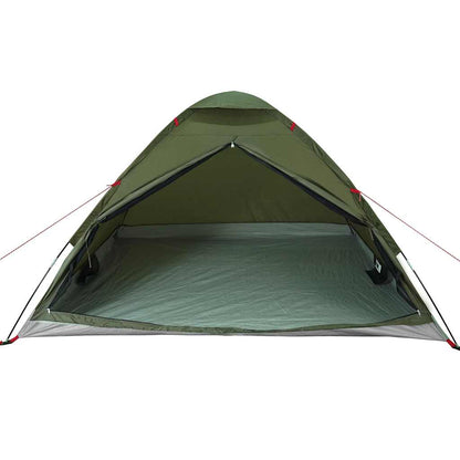 vidaXL Camping Tent Dome 4-Person Olive Green Waterproof - 37950