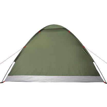 vidaXL Camping Tent Dome 4-Person Olive Green Waterproof - 37950