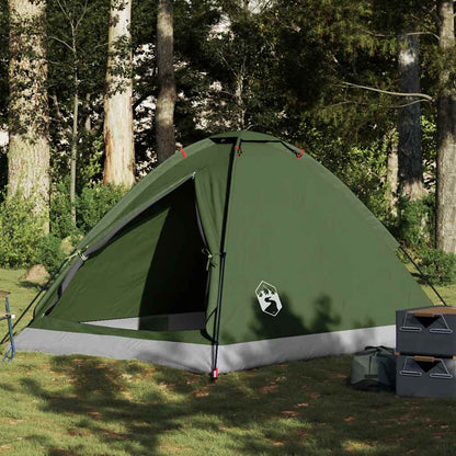 vidaXL Camping Tent Dome 4-Person Olive Green Waterproof - 37950