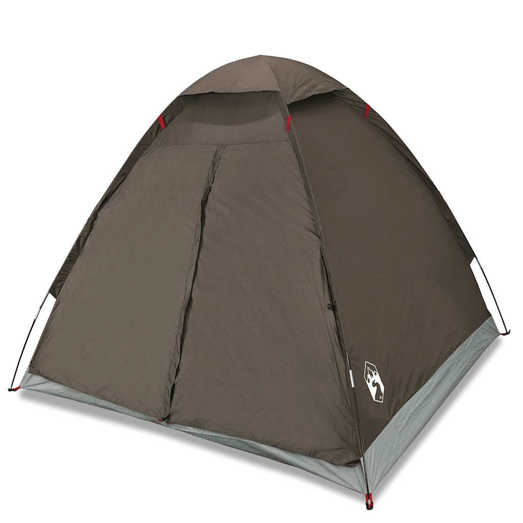 vidaXL Camping Tent Dome 4-Person Brown Waterproof - 37955