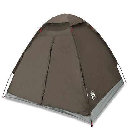 vidaXL Camping Tent Dome 4-Person Brown Waterproof - 37955