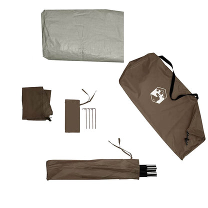 vidaXL Camping Tent Dome 4-Person Brown Waterproof - 37955