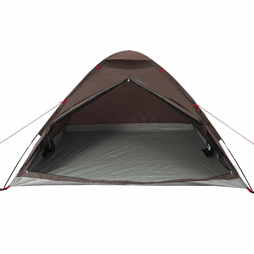 vidaXL Camping Tent Dome 4-Person Brown Waterproof - 37955