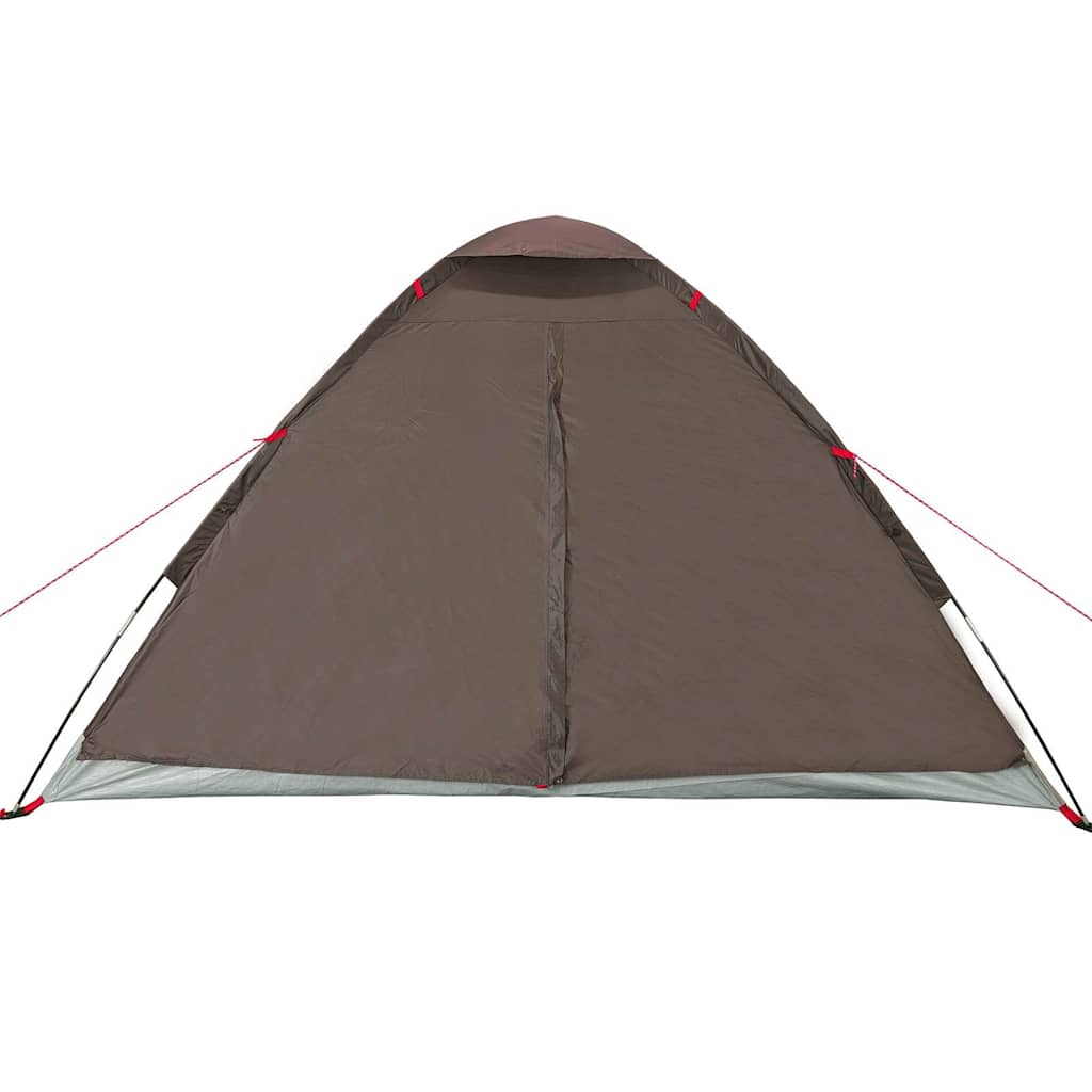 vidaXL Camping Tent Dome 4-Person Brown Waterproof - 37955