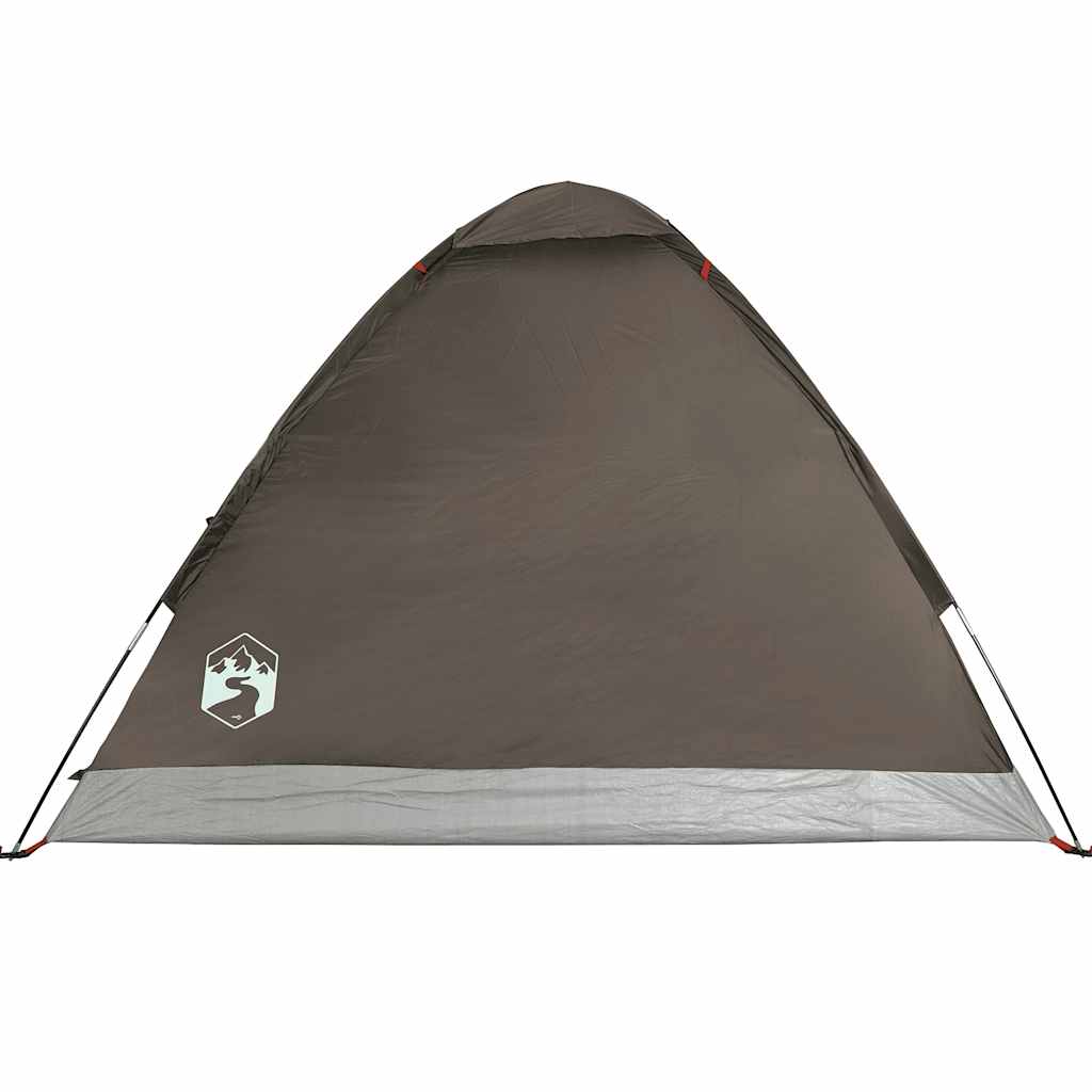 vidaXL Camping Tent Dome 4-Person Brown Waterproof - 37955