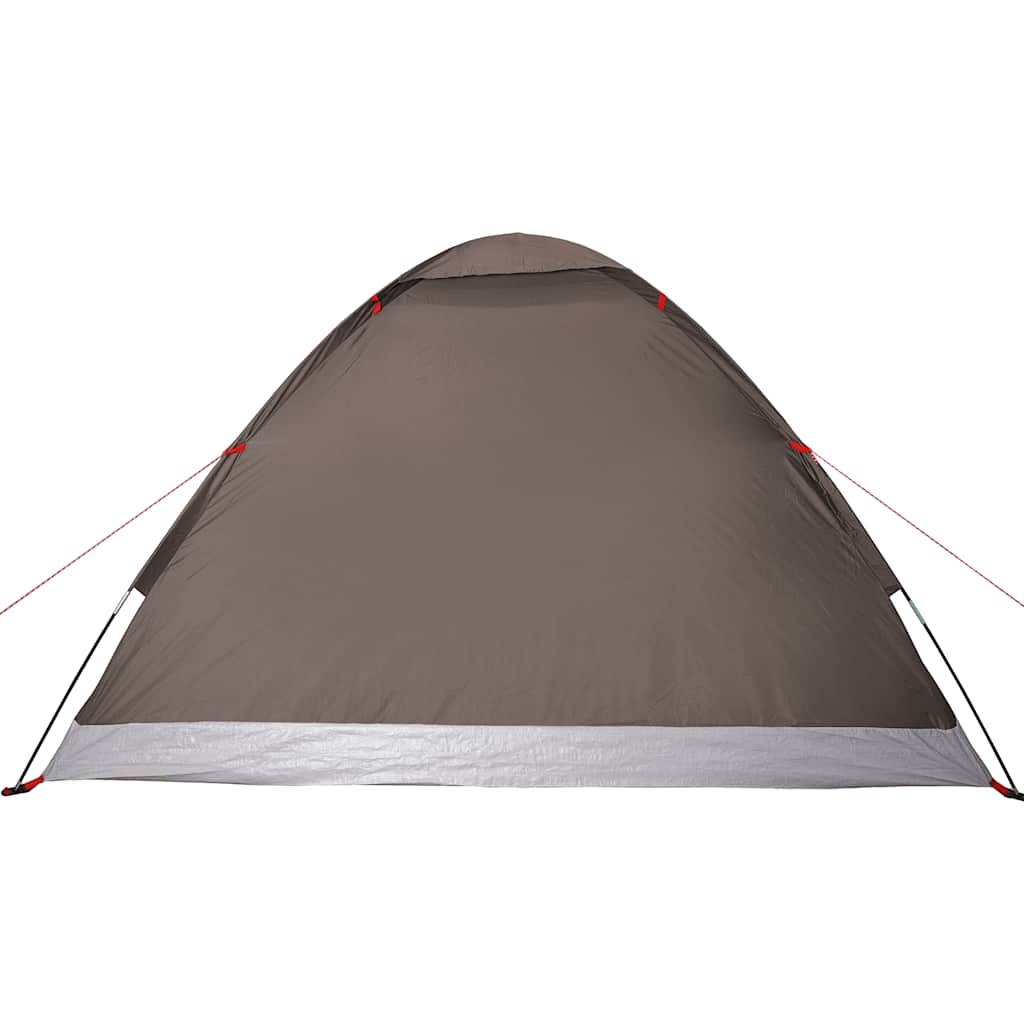 vidaXL Camping Tent Dome 4-Person Brown Waterproof - 37955