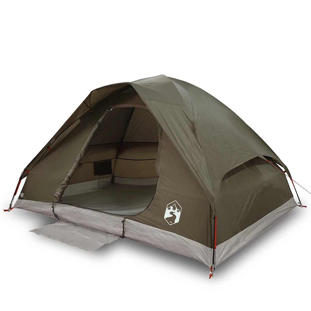 vidaXL Camping Tent Dome 2-Person Brown Waterproof - 37976