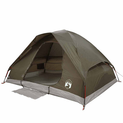 vidaXL Camping Tent Dome 2-Person Brown Waterproof - 37976