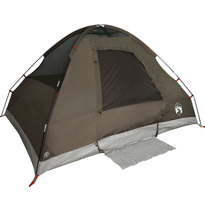 vidaXL Camping Tent Dome 2-Person Brown Waterproof - 37976
