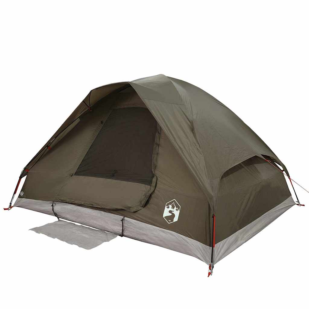 vidaXL Camping Tent Dome 2-Person Brown Waterproof - 37976