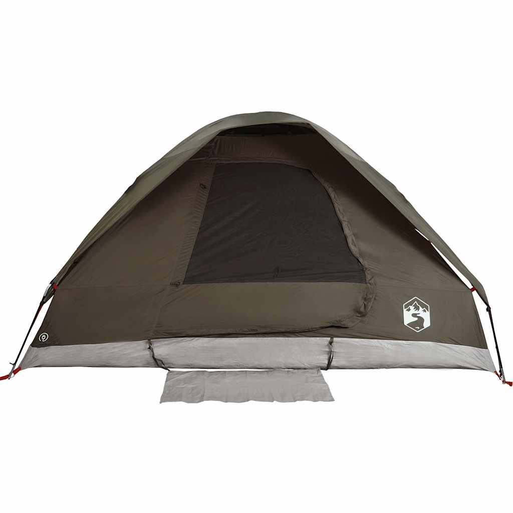 vidaXL Camping Tent Dome 2-Person Brown Waterproof - 37976