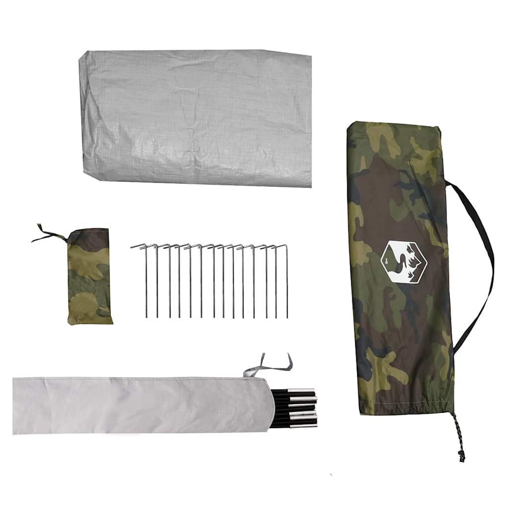 vidaXL Camping Tent Dome 2-Person Camouflage Waterproof - Green - 37977