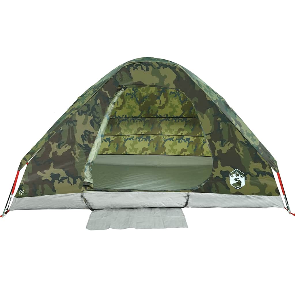 vidaXL Camping Tent Dome 2-Person Camouflage Waterproof - Green - 37977