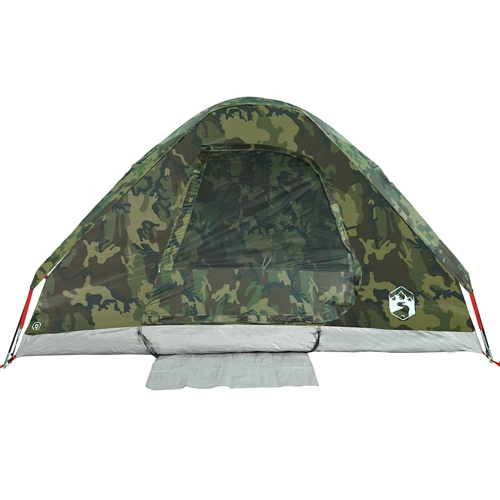 vidaXL Camping Tent Dome 2-Person Camouflage Waterproof - Green - 37977