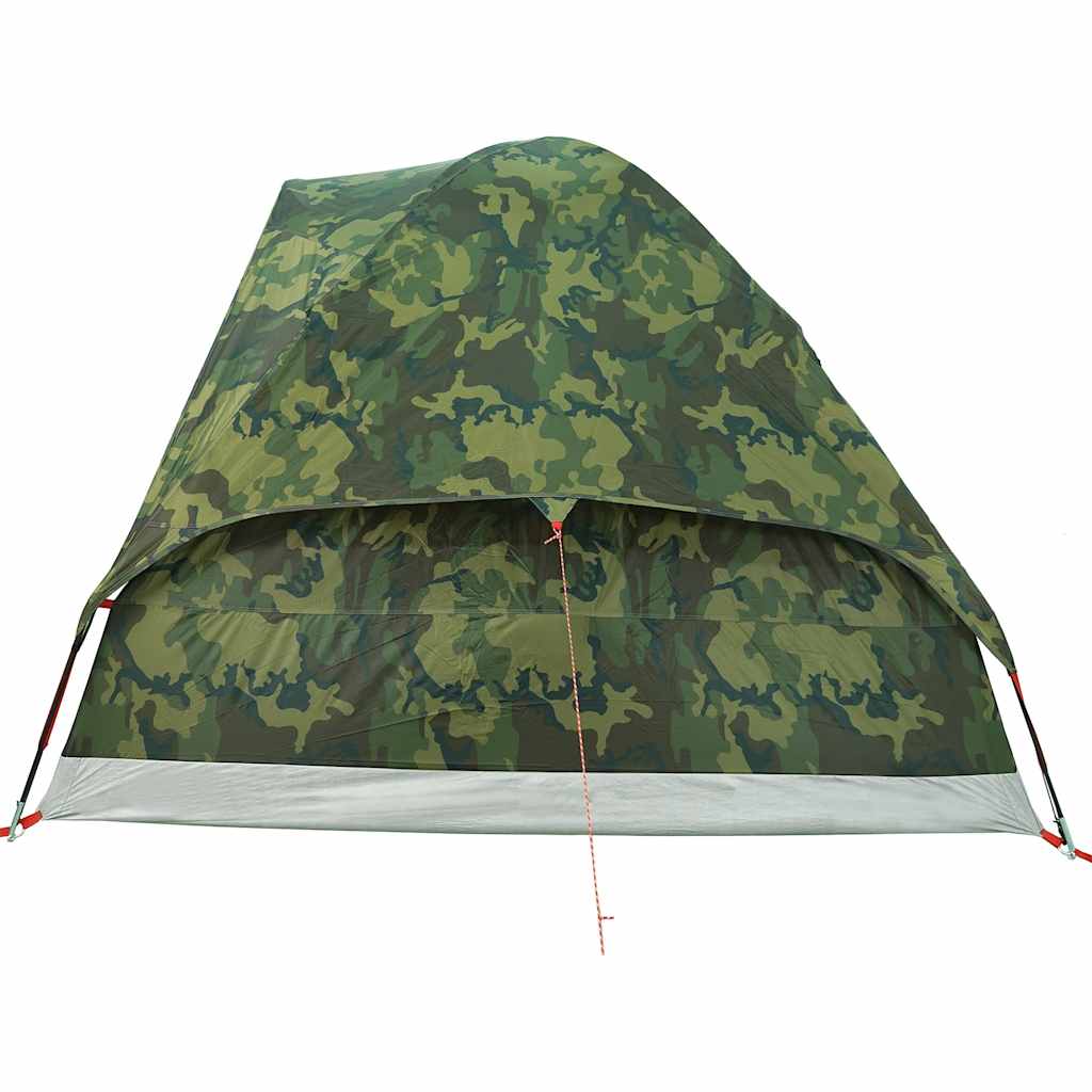 vidaXL Camping Tent Dome 2-Person Camouflage Waterproof - Green - 37977