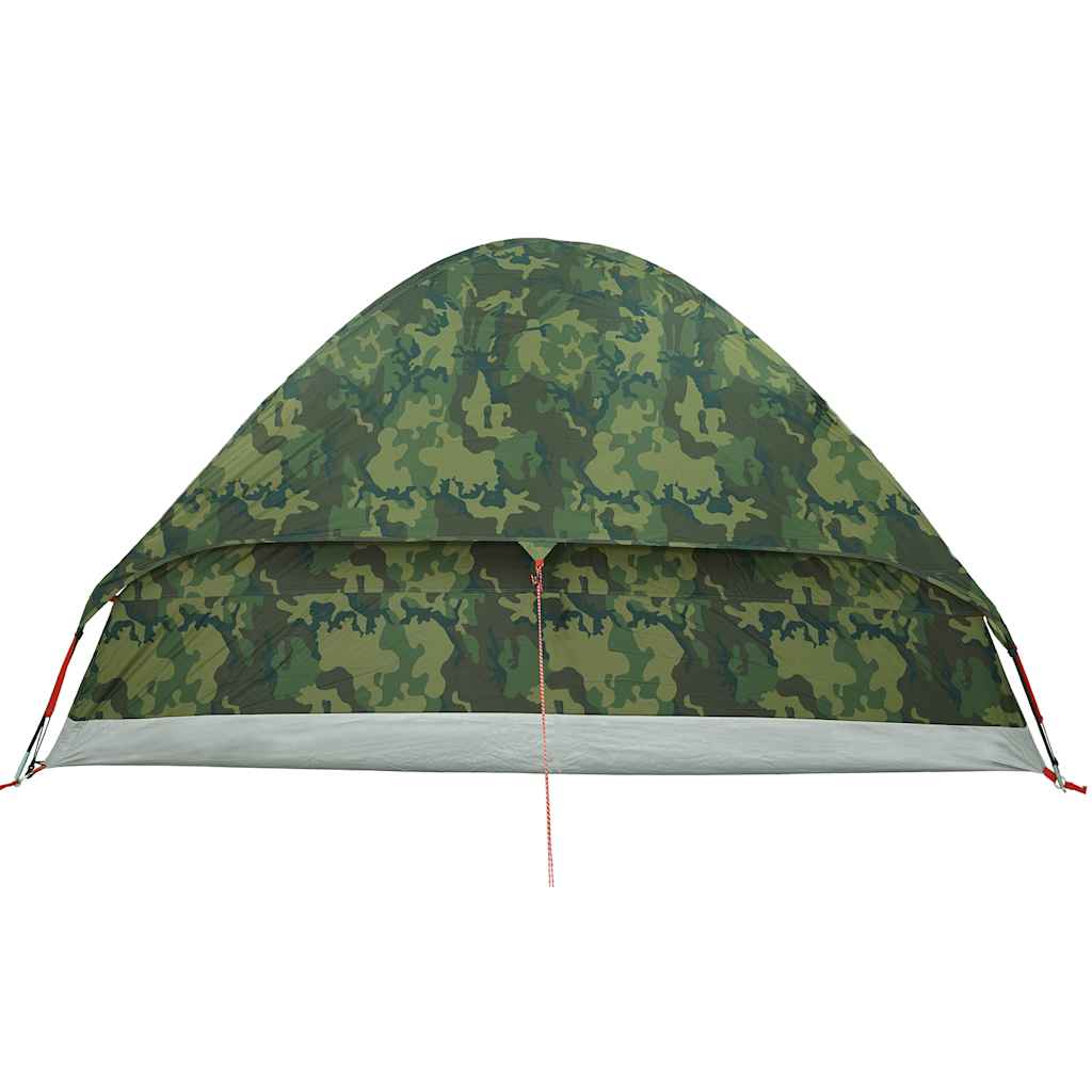 vidaXL Camping Tent Dome 2-Person Camouflage Waterproof - Green - 37977
