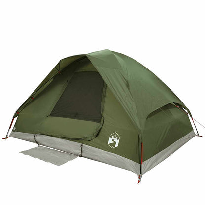 vidaXL Camping Tent Dome 4-Person Olive Green Waterproof - 37978