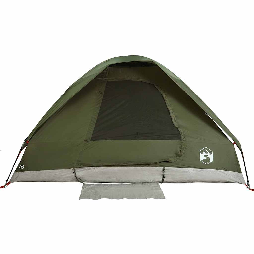 vidaXL Camping Tent Dome 4-Person Olive Green Waterproof - 37978