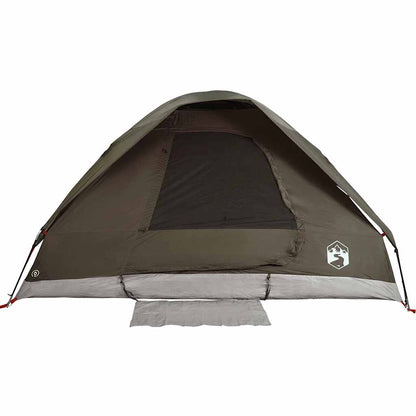 vidaXL Camping Tent Dome 4-Person Brown Waterproof - 37985