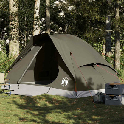 vidaXL Camping Tent Dome 4-Person Brown Waterproof - 37985