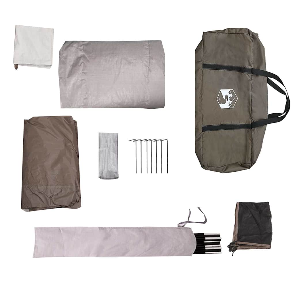 vidaXL Family Tent Dome 6-Person Brown Waterproof