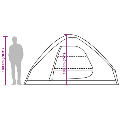 vidaXL Family Tent Dome 6-Person Camouflage Waterproof - Green
