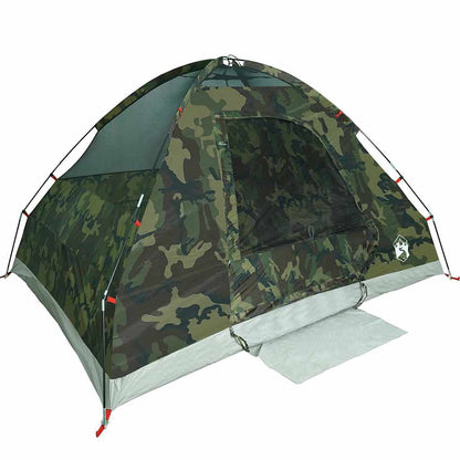 vidaXL Family Tent Dome 6-Person Camouflage Waterproof - Green