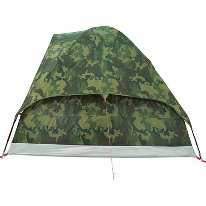 vidaXL Family Tent Dome 6-Person Camouflage Waterproof - Green