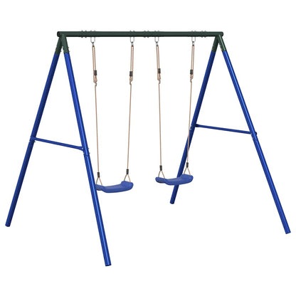 vidaXL Outdoor Swing Set with 2 Swings - Blue