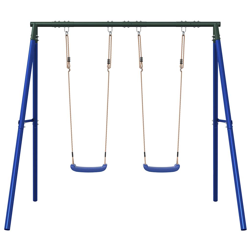 vidaXL Outdoor Swing Set with 2 Swings - Blue