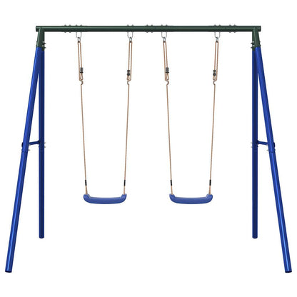 vidaXL Outdoor Swing Set with 2 Swings - Blue