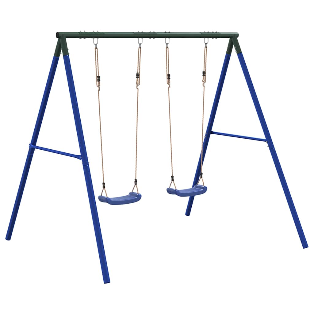 vidaXL Outdoor Swing Set with 2 Swings - Blue