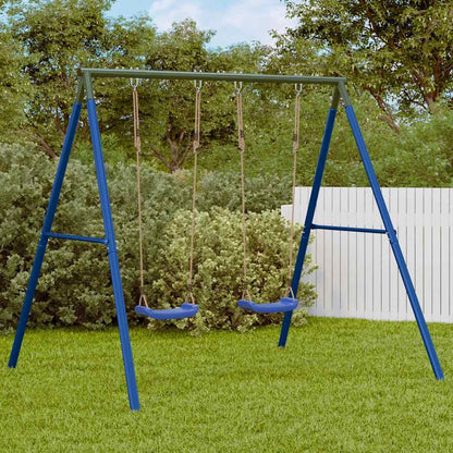 vidaXL Outdoor Swing Set with 2 Swings - Blue