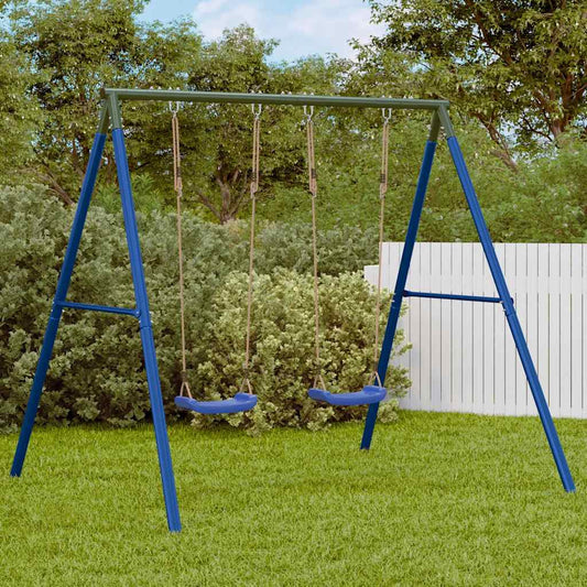 vidaXL Outdoor Swing Set with 2 Swings - Blue