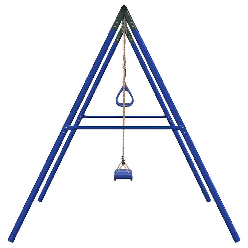 vidaXL Outdoor Swing Set with Swing and Trapeze - Blue