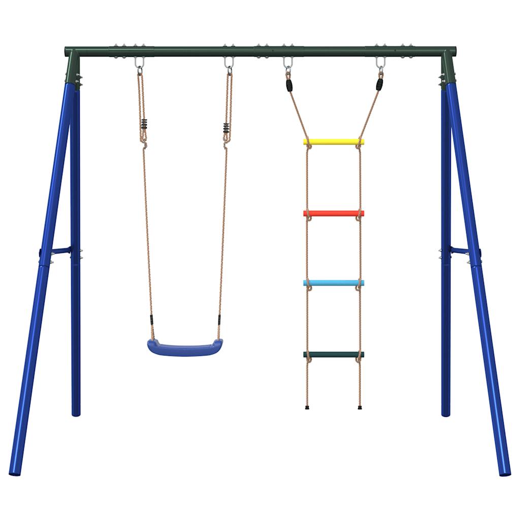 vidaXL Outdoor Swing Set with Swing and Ladder - Multicolour - 206 x 185 x 185 cm