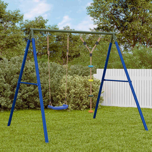 vidaXL Outdoor Swing Set with Swing and Disc Swing - Multicolour