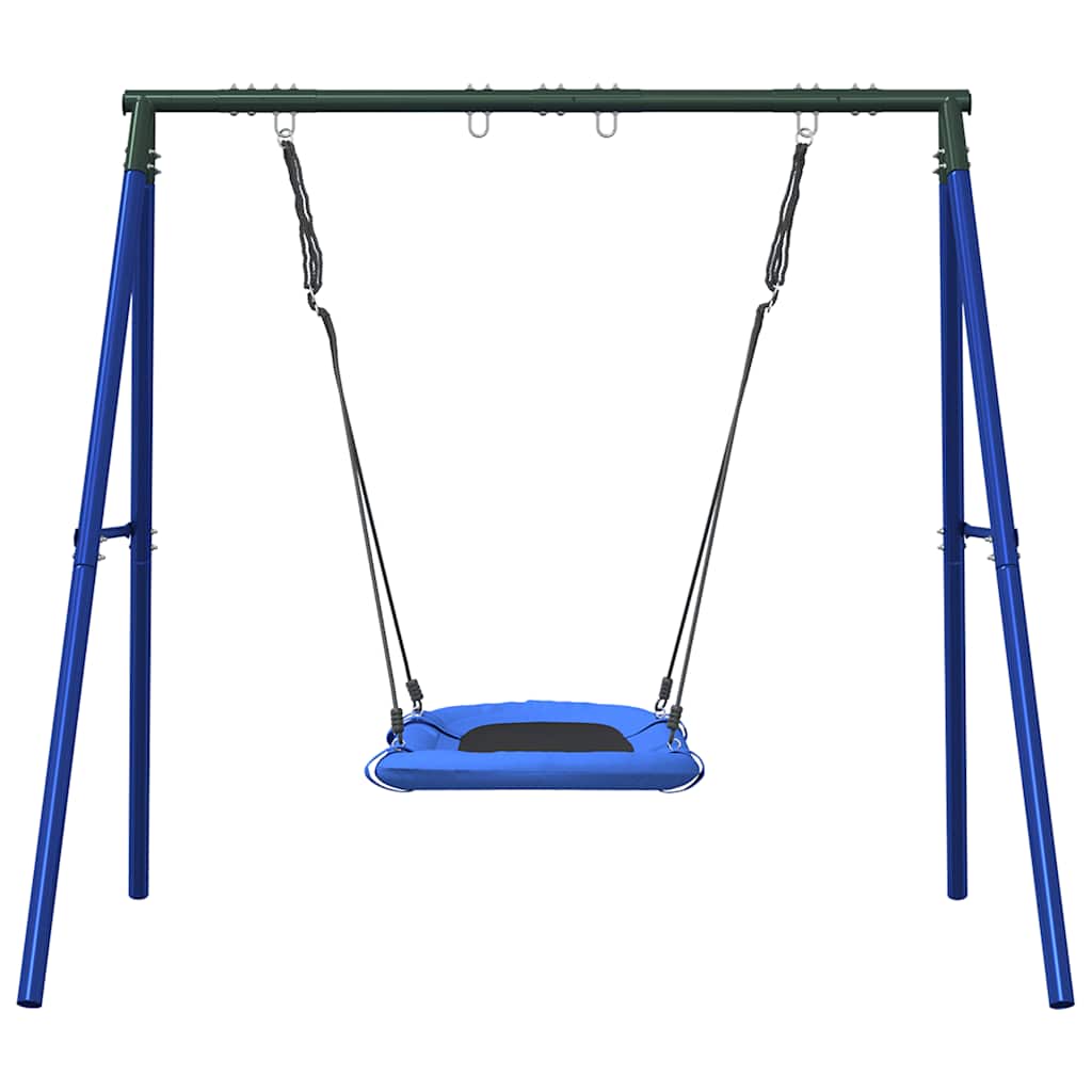 vidaXL Outdoor Swing Set with Nest Swing - Blue - 206 x 185 x 185 cm
