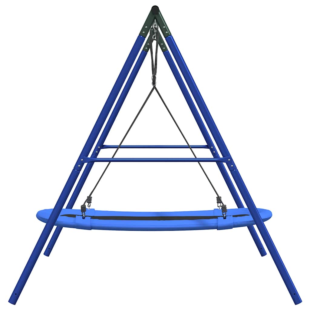 vidaXL Outdoor Swing Set with Nest Swing - Blue - 206 x 185 x 185 cm