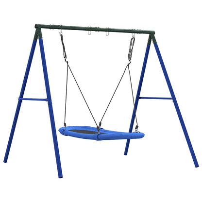 vidaXL Outdoor Swing Set with Nest Swing - Blue - 206 x 185 x 185 cm