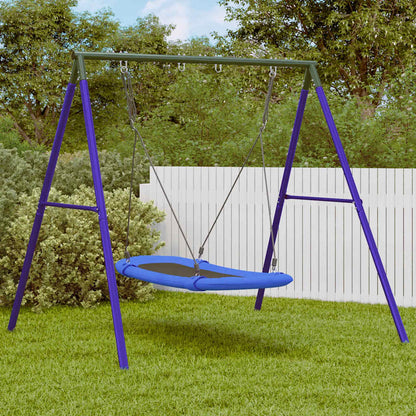 vidaXL Outdoor Swing Set with Nest Swing - Blue - 206 x 185 x 185 cm